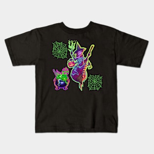 Halloween Spider Witch Pattern Kids T-Shirt